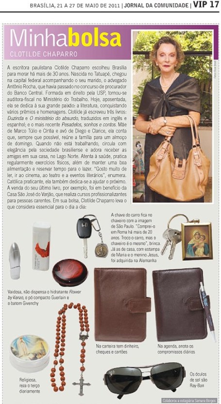 "Minha bolsa", Jornal da Comunidade 21 a 27/05/2011